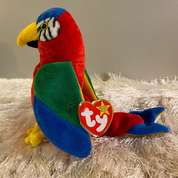 RARE Jabber the Parrot Ty Beanie Baby w/ GRAMMATICAL ERROR! Excellent Condition! - Picture 11 of 16